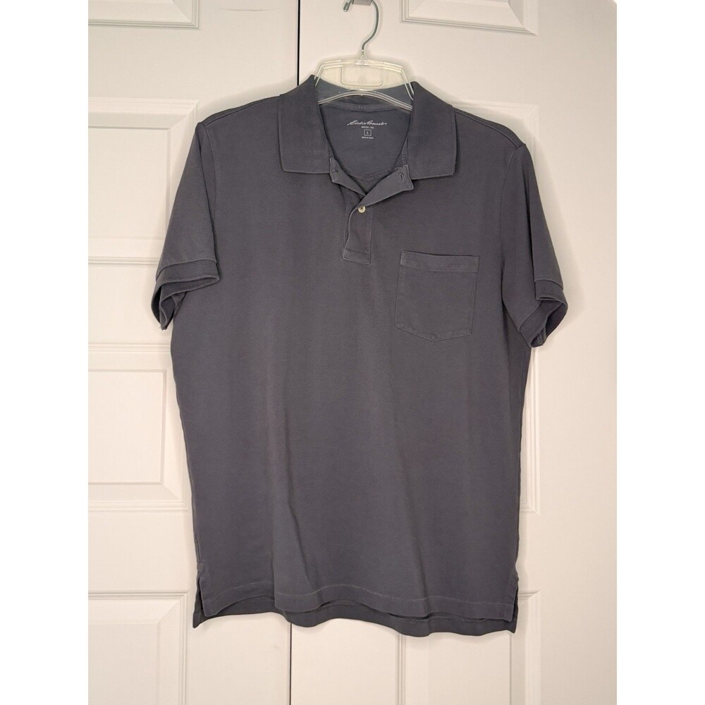 Eddie Bauer Shirt Men's Large Collared Short Sleeve Polo